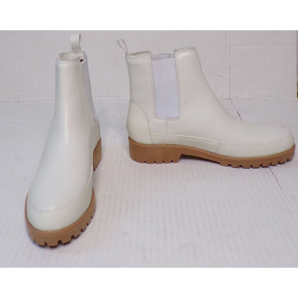 🆕 REBECCA ALLEN All Weather Chelsea Boot 8 Off-White - Picture 6 of 15
